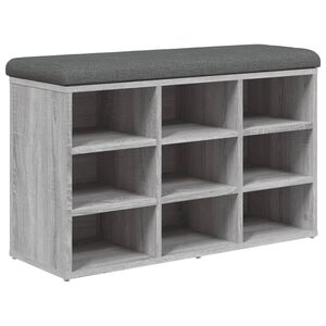 vidaXL skob&aelig;nk 82x32x50 cm konstrueret tr&aelig; gr&aring; sonoma-eg