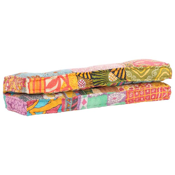 vidaXL hynde til pallesofa stof patchwork flerfarvet