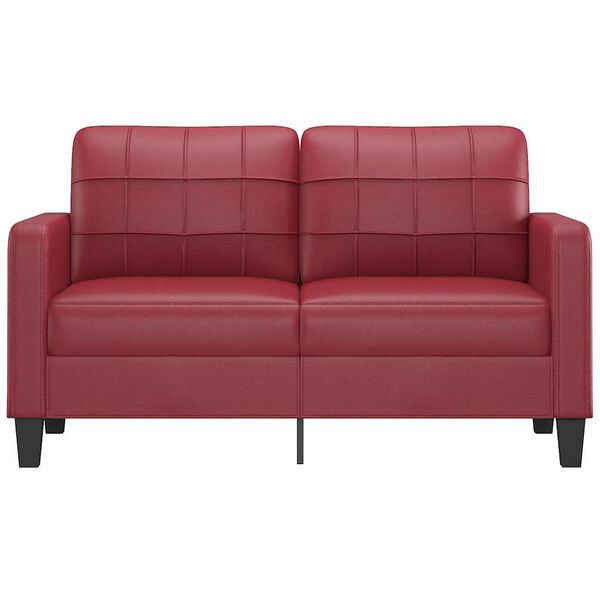 vidaXL 2-personers sofa 140 cm kunstl&aelig;der vinr&oslash;d