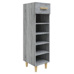 vidaXL skoskab 30x35x105 cm konstrueret tr&aelig; gr&aring; sonoma-eg