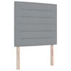 vidaXL LED Box Spring Bed med hovedg&aelig;rde Lysegr&aring; 120 x 190 cm Stof