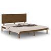 vidaXL sengeramme 200x200 cm massivt fyrretr&aelig; gyldenbrun