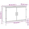 vidaXL underskab til håndvask 80x30x60 cm konstrueret træ sort