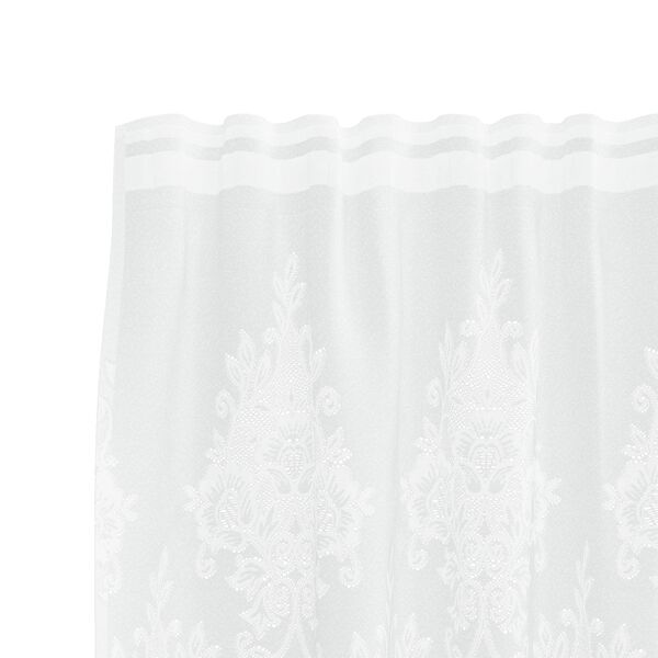 vidaXL Lace Gardin med gardiner Blomstret Hvid 160 x 200 cm Polyester