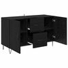 vidaXL Sideboard med skuffe Sort eg 100 x 36 x 60 cm Konstrueret tr&aelig;