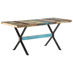 vidaXL spisebord 160x80x76 cm massivt genbrugstr&aelig;