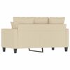 vidaXL 2-personers sofa 120 cm stof cremefarvet