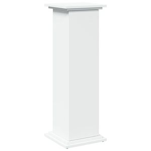 vidaXL piedestal med opbevaring 31x30x90 cm konstrueret tr&aelig; hvid