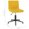 vidaXL drejelige spisebordsstole 2 stk. fl&oslash;jl sennepsgul