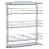 vidaXL udtr&aelig;kskurv til k&oslash;kkenskab tre lag 47x15,5x55,5 cm s&oslash;lv