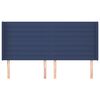 vidaXL sengegavl med kanter 183x16x118/128 cm stof bl&aring;