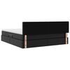 vidaXL Opbevaringsseng med madras Sort 180 x 200 cm Faux l&aelig;der