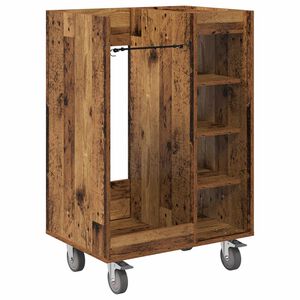 vidaXL Golf Skab med hjul Ensfarvet Gammelt tr&aelig; 65 x 45 x 98 cm