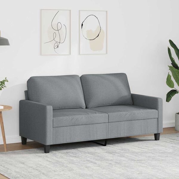 vidaXL 2-personers sofa 140 cm stof lysegr&aring;