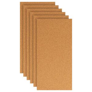 vidaXL Korkplade 6 pcs Brun 100 x 50 cm Kork