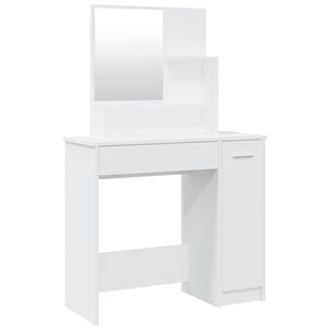 vidaXL makeupbord med spejl 86,5x35x136 cm hvid