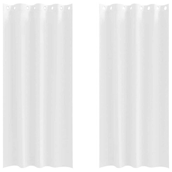 vidaXL M&oslash;rkl&aelig;gningsgardiner med ringe 2 pcs Ren Hvid 225 x 140 cm