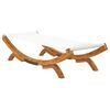 vidaXL loungeseng 100x188,5x44 cm bøjet træ cremefarvet