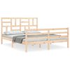 vidaXL sengeramme med sengegavl 160x200 cm massivt tr&aelig;