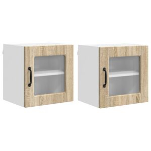 vidaXL Panel til opvaskemaskine 2 pcs Sonoma eg 40 x 31 x 40 cm