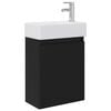 vidaXL Badev&aelig;relses Vanity-enhed med Armatur Sort 45,5 x 22,5 x 84 cm