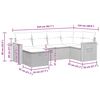 vidaXL sofas&aelig;t til haven 6 dele med hynder polyrattan beige