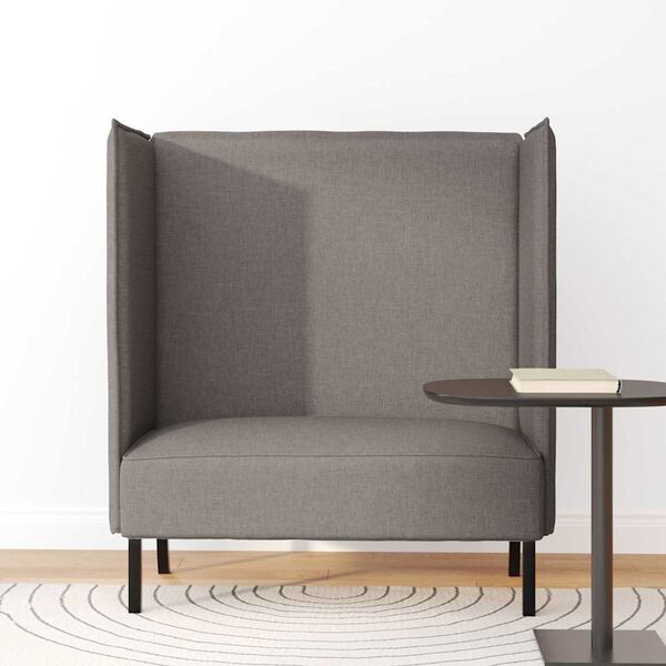 vidaXL H&oslash;j ryg sofa 101cm Gr&aring;brun Stof