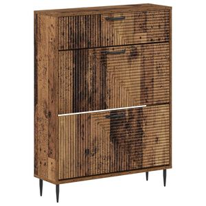 vidaXL Sko skab HAARLEM 78 x 24 x 103 cm Konstrueret tr&aelig; Gammelt tr&aelig;