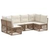 vidaXL Havesofa S&aelig;t 6 stk. Beige polyrattan