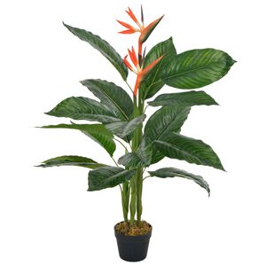 vidaXL kunstig strelitzia med potte 100 cm r&oslash;d