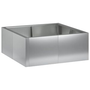 vidaXL St&oslash;ttemur 4 stk. 100 x 100 x 30 cm Galvaniseret st&aring;l S&oslash;lv