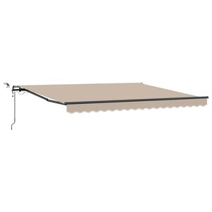 vidaXL Udtr&aelig;kkelig markise Beige 400 &times; 300 cm Polyester
