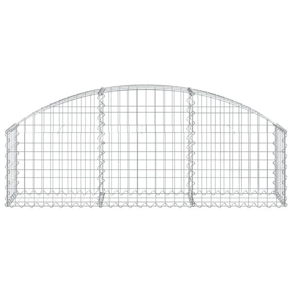 vidaXL buet gabionkurv 150x30x40/60 cm galvaniseret jern