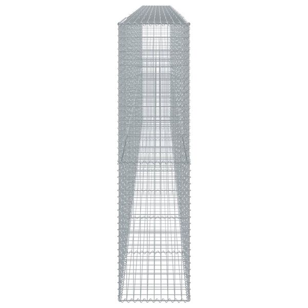 vidaXL gabionkurv med cover 800x50x200 cm galvaniseret jern