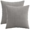 vidaXL Pudebetr&aelig;k 2 pcs HEERLEN Lysegr&aring; 45 x 45 cm cordfl&oslash;jl