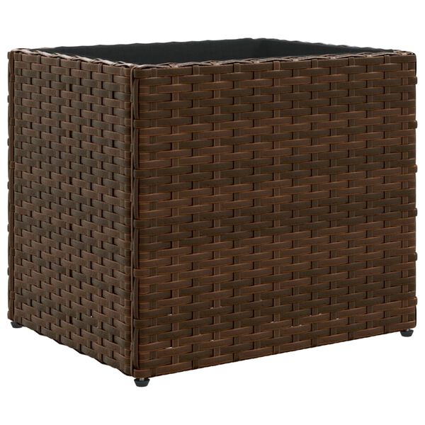 vidaXL plantekasse 36x30x32 cm polyrattan brun