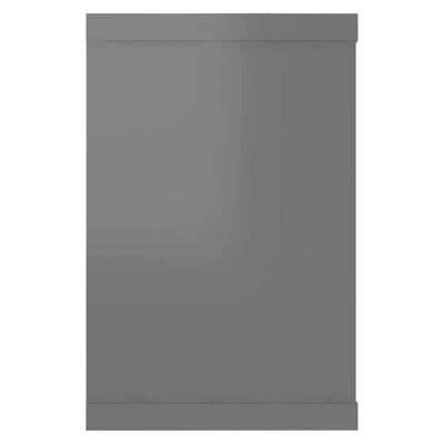 vidaXL væghylder 6 stk. 60x15x23 cm spånplade grå højglans