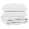 vidaXL Dyne med pude 3 stk. Hvid Microfiber