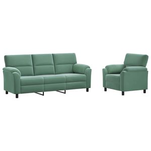vidaXL Sofa S&aelig;t 2 pcs Havgr&oslash;n Fl&oslash;jl