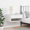 vidaXL Sengebord med skuffe Hvid 50 x 32,5 x 24 cm Massivt fyrretræ