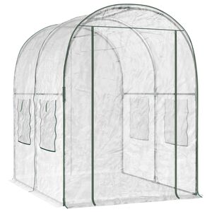 vidaXL Drivhus med ramme 160 x 200 x 192,5 cm PVC Transparent