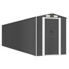 vidaXL haveskur 192x855x223 cm galvaniseret st&aring;l antracitgr&aring;