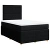vidaXL kontinentalseng med madras 120x190 cm stof sort