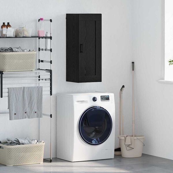 vidaXL V&aelig;gskab Sort eg 34,5 x 34 x 90 cm Konstrueret tr&aelig;