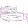 vidaXL osmannisk sengeramme med madras 180x200 cm stof sort
