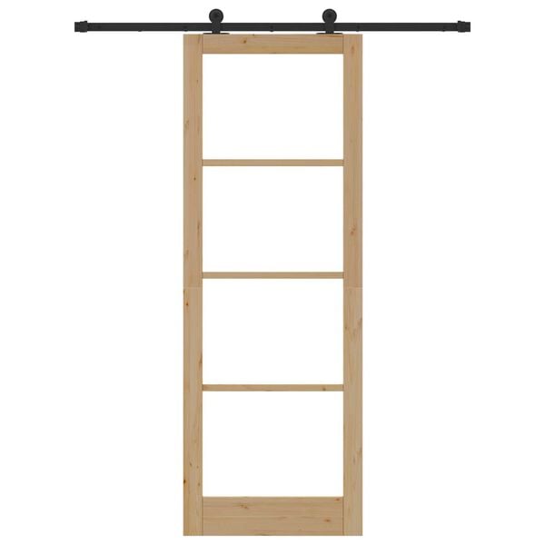 vidaXL Skyded&oslash;r ORKDAL Naturlig og sort 83 x 232 cm