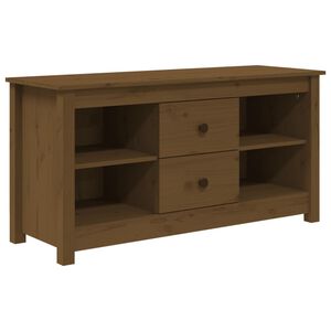 vidaXL tv-bord 103x36,5x52 cm massivt fyrretr&aelig; gyldenbrun