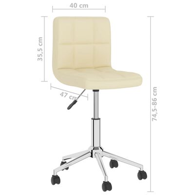 vidaXL drejelige spisebordsstole 4 stk. stof cremefarvet