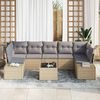 vidaXL Havesofa Sæt 8 pcs Beige Poly rattan