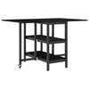 vidaXL Spisebord 122 x 80 x 76,5 cm Konstrueret tr&aelig; Sort eg